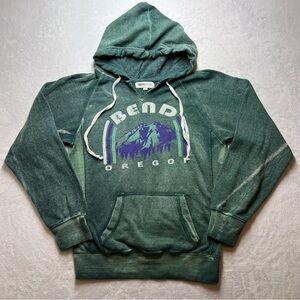 Techstyles Women's Pullover Hoodie Sweatshirt Oregon Pockets Green Size Large